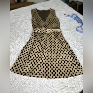🌟3 for $25🌟

Zara Tan Women’s Black Polka Dots Adjustable Belt Dress SZ S